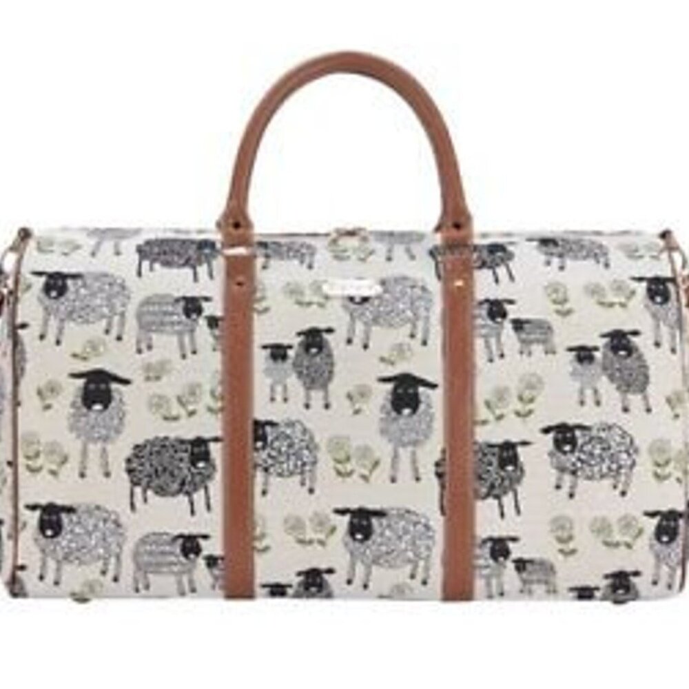 Tapestry Large Duffle Bag Overnight Bags, Weekend Bag Carry On Bag Sheep